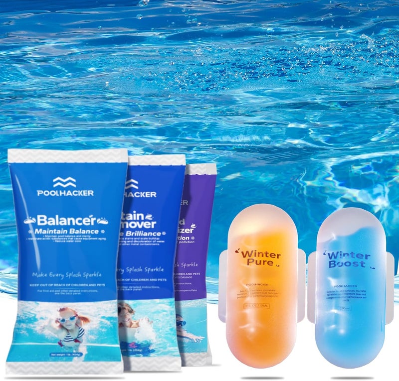 POOLHACKER Pool Closing Kit for Above Ground & Inground Pools – 15000 Gallons Above Ground Pool Winterizing Kit – Swimming Pool Closing Kit for Seasonal Use - Image 1